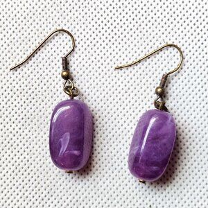 New Cute Purple Dangle Earrings